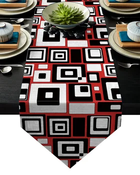 Patchwork Geometric Rectangles Spliced Red Black Table Runner Table Flag Home Party Decorative Tablecloth Table Runners
Patchwork Geometric Rectangles Spliced Red Black Table Runner Table Flag Home Party Decorative Tablecloth Table Runners