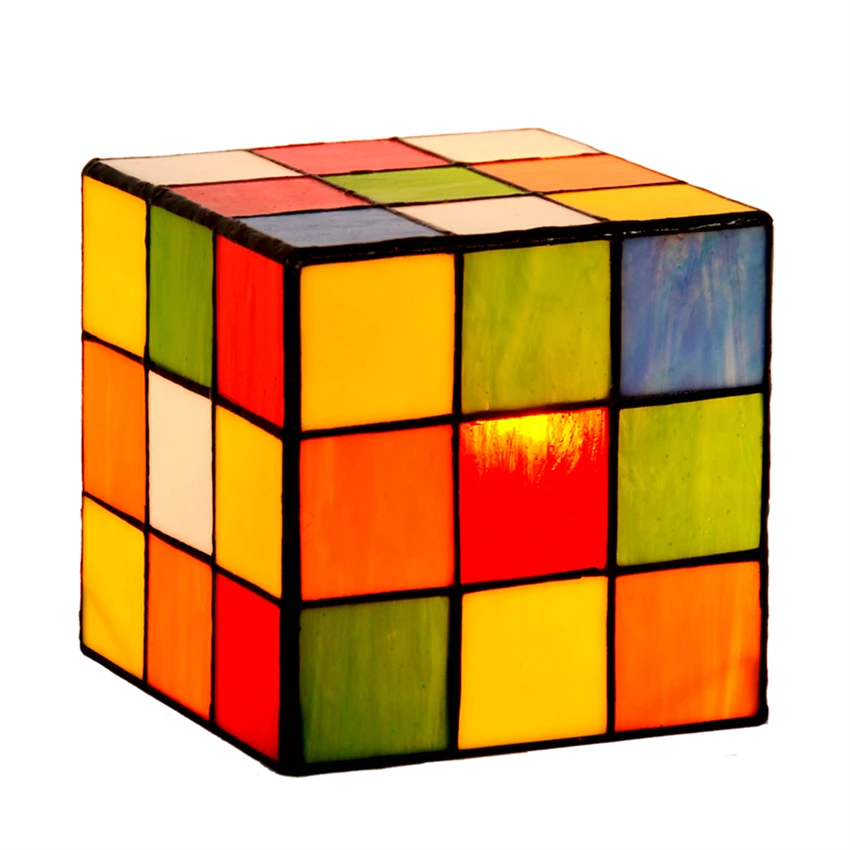 Colored Rubik's Cube Glass Table Lamps Children's Room Light Retro American Bedroom Bedside Lamp Handmade Gift Small Night Light
Colored Rubik's Cube Glass Table Lamps Children's Room Light Retro American Bedroom Bedside Lamp Handmade Gift Small Night Light