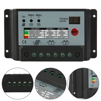 20A Solar Charge Regulator 12V 24V Auto LCD Display Controller with Load Control for Street Light System
20A Solar Charge Regulator 12V 24V Auto LCD Display Controller with Load Control for Street Light System