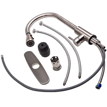 1 set Single Handle Kitchen Sink Faucet Pull Out Sprayer Brushed Nickel With 10" Cover
1 set Single Handle Kitchen Sink Faucet Pull Out Sprayer Brushed Nickel With 10" Cover