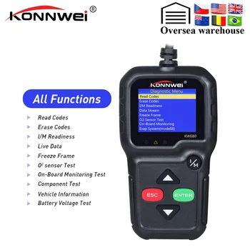 KONNWEI KW680 OBD2 Auto Code Scanner Full Car OBD 2 Function Diagnostic Tool KW680 Konnwei Multi-language Supports OBD2 Protocol 
KONNWEI KW680 OBD2 Auto Code Scanner Full Car OBD 2 Function Diagnostic Tool KW680 Konnwei Multi-language Supports OBD2 Protocol