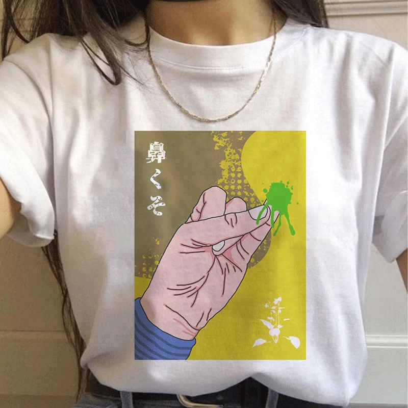Camisetas Verano Mujer 2019 Summer Harajuku Japanese Style Funny Booger Aesthetics Tshirt Vintage T Shirt Vogue Print Women Tops 
Camisetas Verano Mujer 2019 Summer Harajuku Japanese Style Funny Booger Aesthetics Tshirt Vintage T Shirt Vogue Print Women Tops