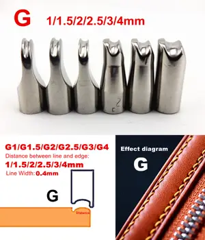 6pcs G Type 1/1.5/2/2.5/3/4mm Leather Craft Arch Line Press Electric Creasing Edging Machine Solder Iron Replace Tip Tool Edger
6pcs G Type 1/1.5/2/2.5/3/4mm Leather Craft Arch Line Press Electric Creasing Edging Machine Solder Iron Replace Tip Tool Edger