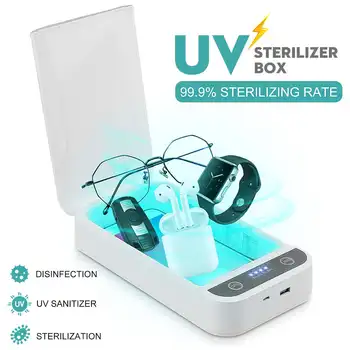 Mini UV Light Disinfection Storage Box Ultraviolet Ray Disinfection Case Mask Cell Phone Glasses Sterilizer Charger
Mini UV Light Disinfection Storage Box Ultraviolet Ray Disinfection Case Mask Cell Phone Glasses Sterilizer Charger