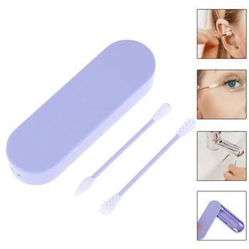 2Pcs Reusable Cosmetic Cotton Swab Double Head Ended Clean Cotton Swabs Ear Clean Set Includes Storage Box New
2Pcs Reusable Cosmetic Cotton Swab Double Head Ended Clean Cotton Swabs Ear Clean Set Includes Storage Box New