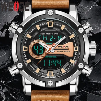 WEIDE Watch Men Relogio Masculino Men Sports Tops Business Quartz Movement Analogue LCD Digital Calendar Multiple Time Men Watch
WEIDE Watch Men Relogio Masculino Men Sports Tops Business Quartz Movement Analogue LCD Digital Calendar Multiple Time Men Watch