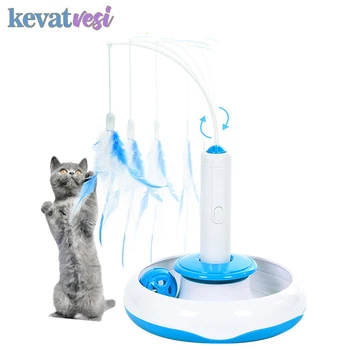 Interactive Pet Cat Toy Electric Rotate Feather Stick toy Multifunction Cat Turntable With Ball Durable Training Pet Supplies
Interactive Pet Cat Toy Electric Rotate Feather Stick toy Multifunction Cat Turntable With Ball Durable Training Pet Supplies