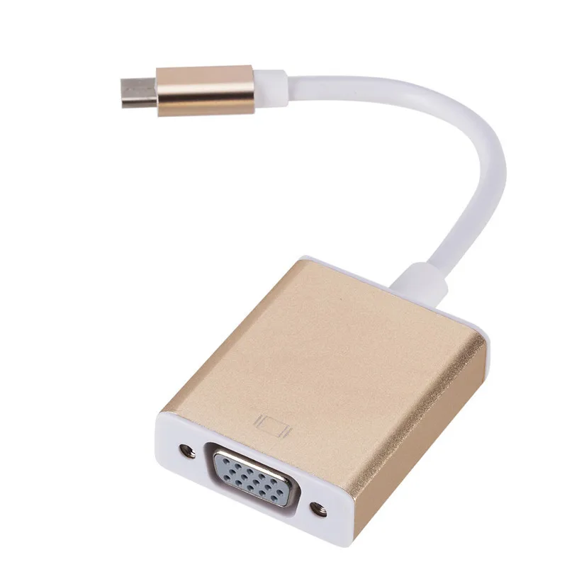USBC To VGA Adapter USB 3.1 Type C Male To Female VGA Converter Cable 1080P FHD for Macbook 12 Inch Chromebook Pixel Lumia 950XL
USBC To VGA Adapter USB 3.1 Type C Male To Female VGA Converter Cable 1080P FHD for Macbook 12 Inch Chromebook Pixel Lumia 950XL
