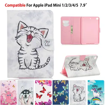 For Apple iPad Mini 1 2 3 4 5 Smart Case Cover Funda for iPad Mini5 7.9" 2019 Cartoon Cat Painted Silicone PU Leather Capa Shell
For Apple iPad Mini 1 2 3 4 5 Smart Case Cover Funda for iPad Mini5 7.9" 2019 Cartoon Cat Painted Silicone PU Leather Capa Shell