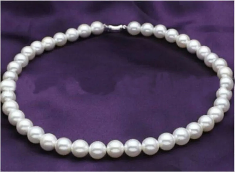 

HABITOO Genuine Natural 17.5inch 8-9mm White Freshwater Pearl Choker Necklace for Women Fashion Jewelry 925 Silver Clasp Gift