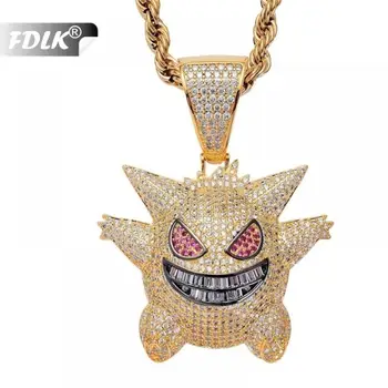 FDLK Gengar Pendant Necklace Men With Tennis Chain Hip Hop / Punk Gold Color Silver Color Charms Chain Jewelry
FDLK Gengar Pendant Necklace Men With Tennis Chain Hip Hop / Punk Gold Color Silver Color Charms Chain Jewelry