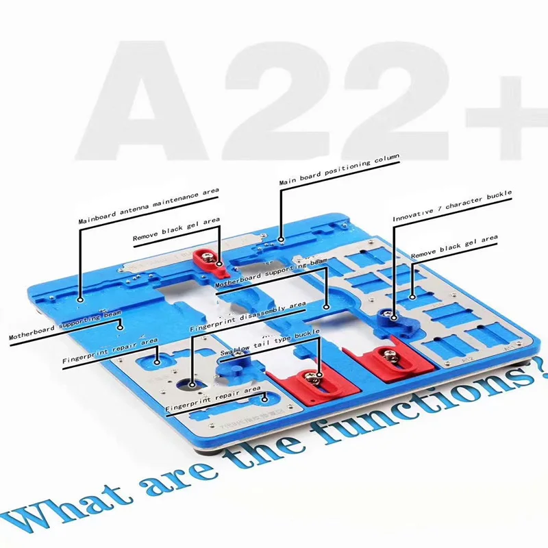 12 IN 1 MJ A22+ Motherboard Repair Fixture PCB Holder JIG BOARD For iPhone 5S/6/6S/6SP/7/7P/8/8P/ XR Maintenance Platform
12 IN 1 MJ A22+ Motherboard Repair Fixture PCB Holder JIG BOARD For iPhone 5S/6/6S/6SP/7/7P/8/8P/ XR Maintenance Platform