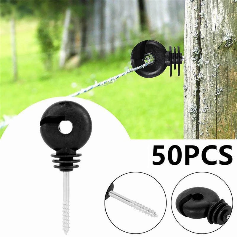 50pcs Electric Fence Offset Ring Insulator Fencing Screw In Posts Wire Safe Agricultural Garden Supplies Accessories Tool
50pcs Electric Fence Offset Ring Insulator Fencing Screw In Posts Wire Safe Agricultural Garden Supplies Accessories Tool