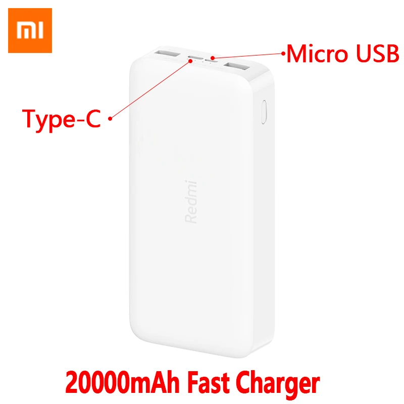 Xiaomi Redmi Power Bank 10000mAh/20000mAh QC3.0 USB Type C Portable Charging Powerbank 20000 external battery Poverbank Xiaomi
Xiaomi Redmi Power Bank 10000mAh/20000mAh QC3.0 USB Type C Portable Charging Powerbank 20000 external battery Poverbank Xiaomi