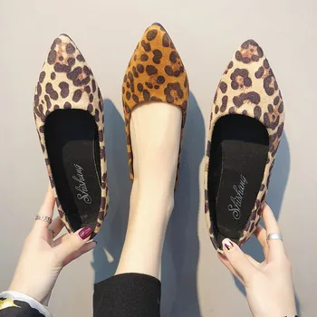 Hot Sale New Fenmale Sandal Women's Fashion Ladies Flock Loepard Shallow Single Flat Pointed Toe Casual Shoes Zapatos Mujer 2019
Hot Sale New Fenmale Sandal Women's Fashion Ladies Flock Loepard Shallow Single Flat Pointed Toe Casual Shoes Zapatos Mujer 2019