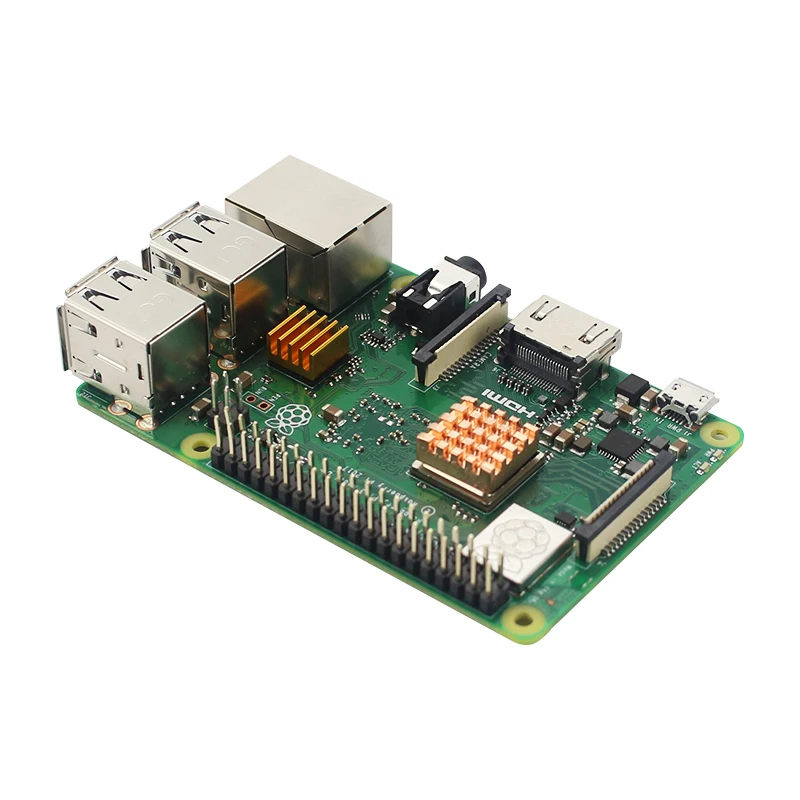 Raspberry Pi 3 Model B + чехол из АБС пластика SD карта 32 ГБ адаптер питания радиаторы