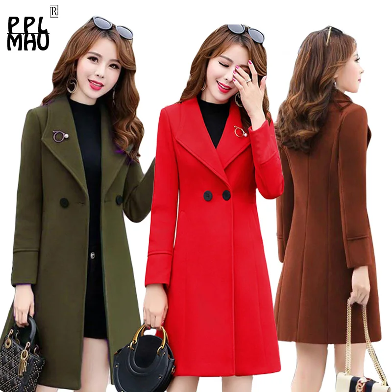 2019 Fashion Invierno Medio-largo Delgado Abrigo De Lana Mujer Casual Chaqueta Lana Coreana Doble Pecho Elegante Outwear Nuevo 
2019 Fashion Invierno Medio-largo Delgado Abrigo De Lana Mujer Casual Chaqueta Lana Coreana Doble Pecho Elegante Outwear Nuevo