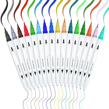 Sketch Color Pen Fineliner Pen Student Professional Colorful Water Color soft Double Head Art Marker Dual Tip Brush Pen
Sketch Color Pen Fineliner Pen Student Professional Colorful Water Color soft Double Head Art Marker Dual Tip Brush Pen