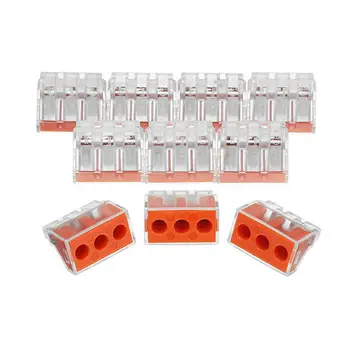 10Pcs 3 Pins Flame Retardant Fast Spring Terminal Block Electric Cable Wire Connect
10Pcs 3 Pins Flame Retardant Fast Spring Terminal Block Electric Cable Wire Connect