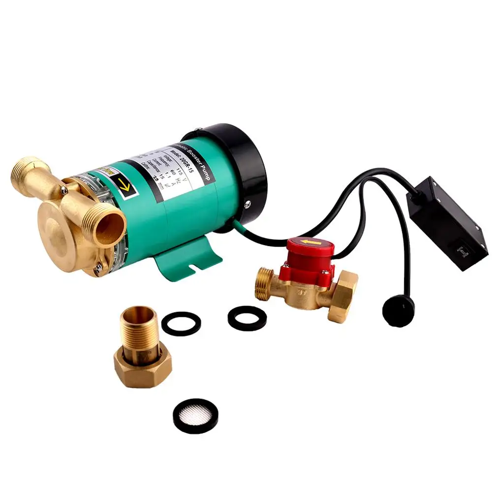 

SHYLIYU 115V/230V Household 120W Automatic Heating Hot Water Sprinkler Shower Pump Head 15m 1" Home Booster Pressure Water Pump