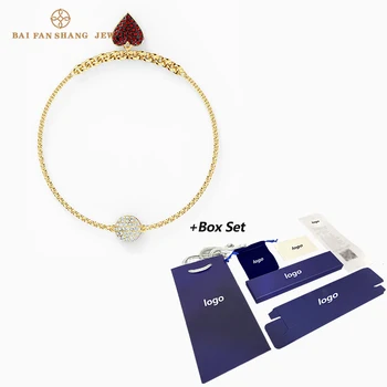 Fashion SWA New REMIX COLLECTION HEART STRAND Bracelet Exquisite Red Heart Decoration Female Elegant Luxury Jewelry Gift
Fashion SWA New REMIX COLLECTION HEART STRAND Bracelet Exquisite Red Heart Decoration Female Elegant Luxury Jewelry Gift