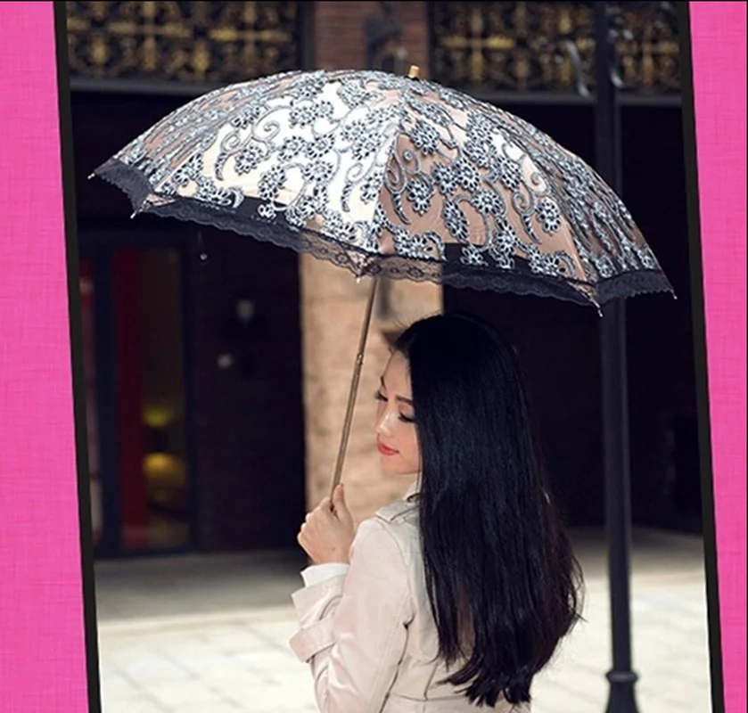 Embroidery Umbrella Lace Umbrella Three Fracture Black Gum Rain or Shine Umbrella Prevention Ultraviolet Rays Sunshade Umbrella
Embroidery Umbrella Lace Umbrella Three Fracture Black Gum Rain or Shine Umbrella Prevention Ultraviolet Rays Sunshade Umbrella