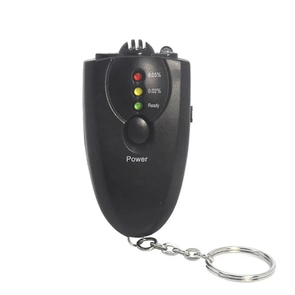 

Mini Professional Key Chain Alcohol Meter Analyzer Portable Keychain Red Light LED Flashlight Alcohol Breath Tester Breathalyzer