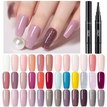 LEMOOC Nail Gel Pen Sparkling And Solid Color Nail Gel Polish Soak Off Hybrid UV LED Manicuring Nail Art Paint Gel 
LEMOOC Nail Gel Pen Sparkling And Solid Color Nail Gel Polish Soak Off Hybrid UV LED Manicuring Nail Art Paint Gel