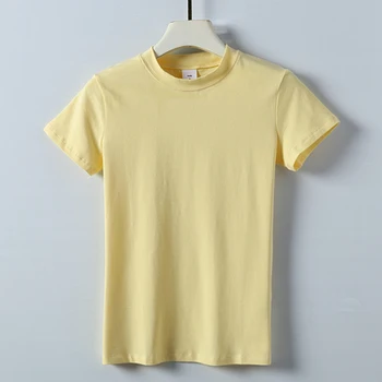 NEW Spring and summer 2020 tight half high collar short sleeve women's new pure cotton with half sleeve top
NEW Spring and summer 2020 tight half high collar short sleeve women's new pure cotton with half sleeve top
