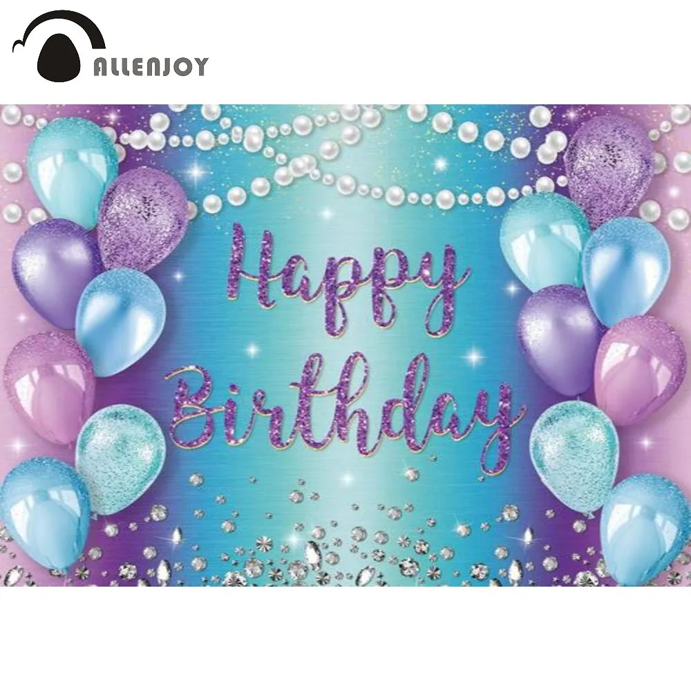 Allenjoy Happy Birthday Baby Shower Party Purple Backdrop Balloons Pearl Diamond Dots Banner Glitter Photophone Background
Allenjoy Happy Birthday Baby Shower Party Purple Backdrop Balloons Pearl Diamond Dots Banner Glitter Photophone Background