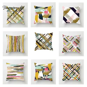 Fuwatacchi Cross Colorful Gradient Stripe Cushion Cover Gold Line Throw Pillow Cover Decorative Pillow Cover Sofa Pillowcase
Fuwatacchi Cross Colorful Gradient Stripe Cushion Cover Gold Line Throw Pillow Cover Decorative Pillow Cover Sofa Pillowcase