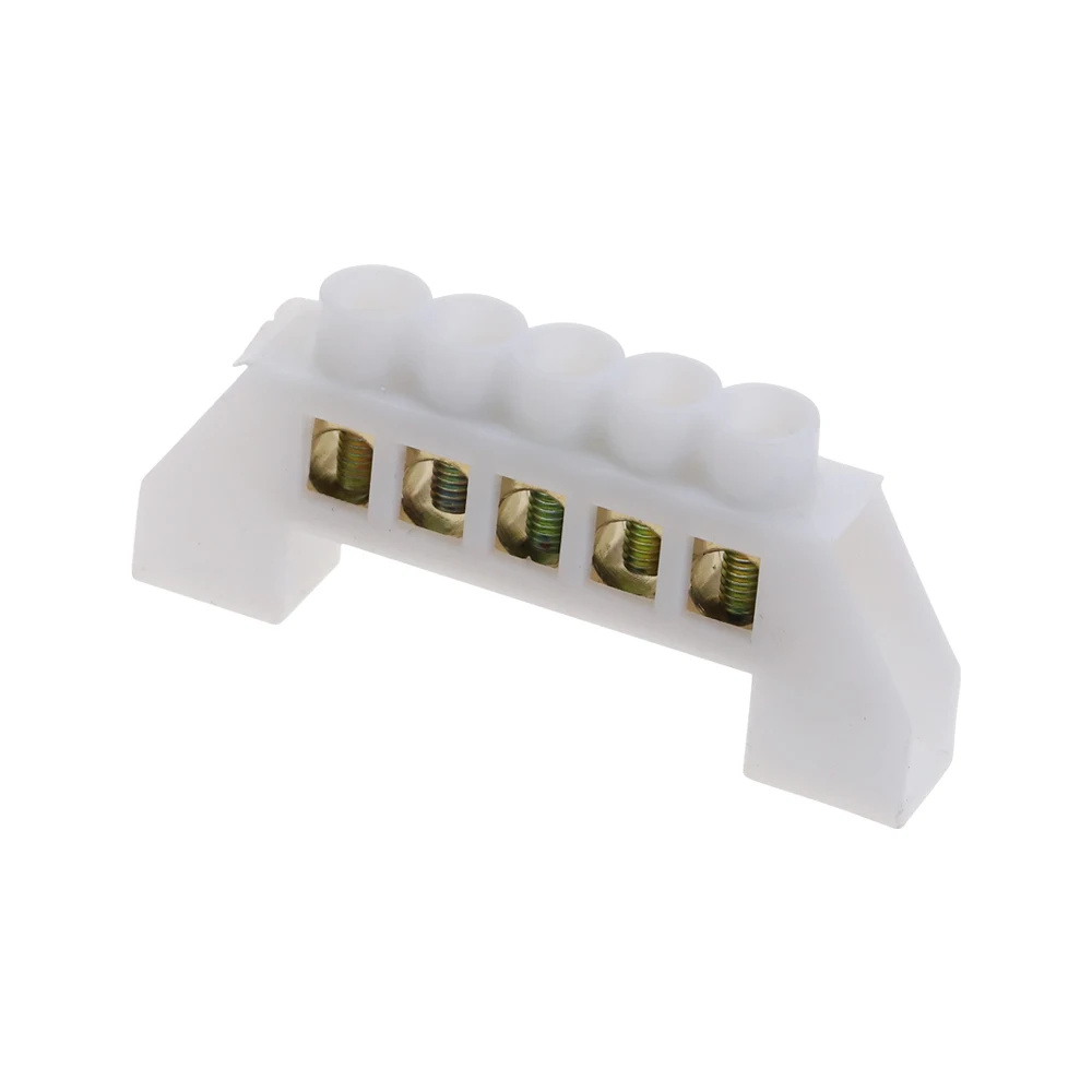 3PCS White Bridge Design Zero Line 5Position Copper Grounding Strip Terminal Block Connector
3PCS White Bridge Design Zero Line 5Position Copper Grounding Strip Terminal Block Connector