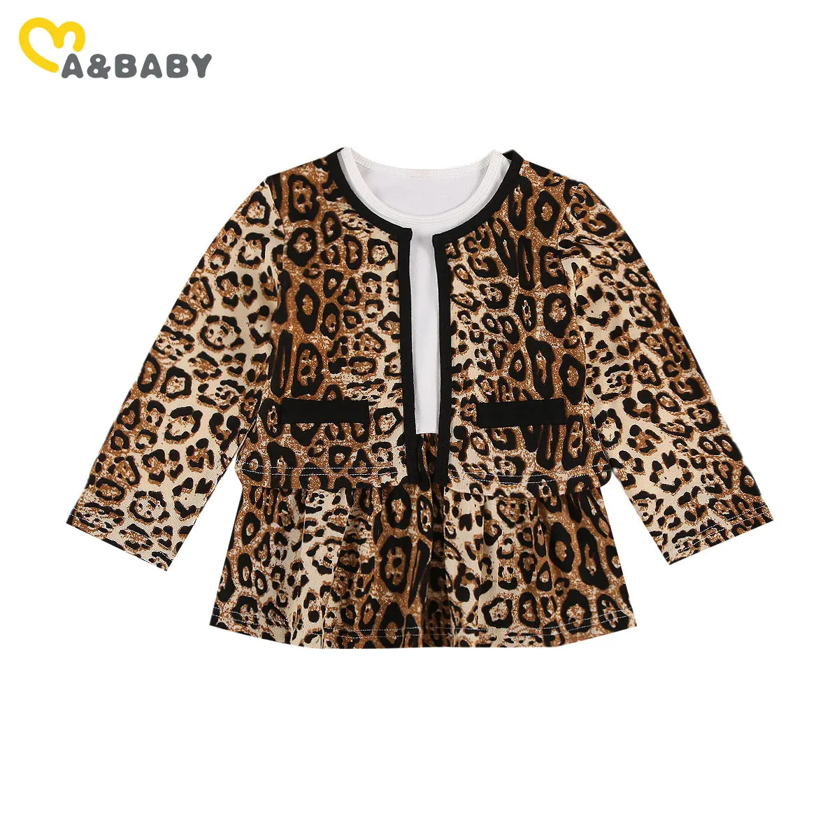 Ma&Baby 1-5Y Toddler Kid Girls Leopard Clothes Set Autumn Winter Coat Long Sleeve Ruffles Dress Outfits Children Costumes
Ma&Baby 1-5Y Toddler Kid Girls Leopard Clothes Set Autumn Winter Coat Long Sleeve Ruffles Dress Outfits Children Costumes