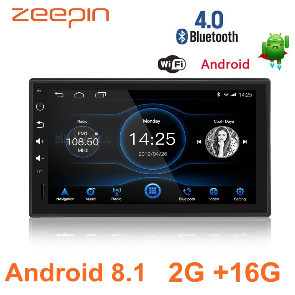 Android 8.1 Bluetooth Car MP5 Player Stereo Audio FM Auto Radio 7" Car Multimedia Player GPS Navigation WiFi Rear camera input
Android 8.1 Bluetooth Car MP5 Player Stereo Audio FM Auto Radio 7" Car Multimedia Player GPS Navigation WiFi Rear camera input