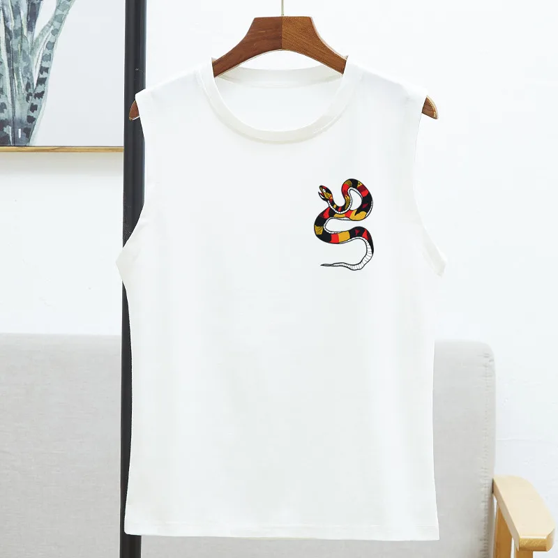 2020 Fashion T-shirt woman Snake Sleeveless O-neck t shirt tshirt women tops summer harajuku gothic korean punk tee shirt street
2020 Fashion T-shirt woman Snake Sleeveless O-neck t shirt tshirt women tops summer harajuku gothic korean punk tee shirt street