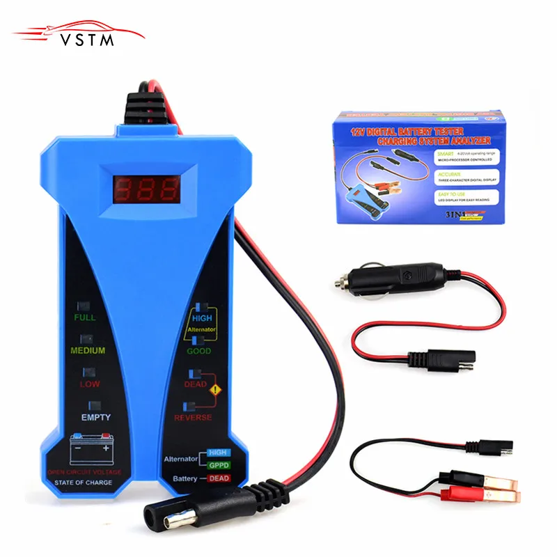 Smart Digital Battery Tester LED Display 12V Voltmeter Alternator Analyzer for Car Motorcycle Boat Electrical Tool
Smart Digital Battery Tester LED Display 12V Voltmeter Alternator Analyzer for Car Motorcycle Boat Electrical Tool