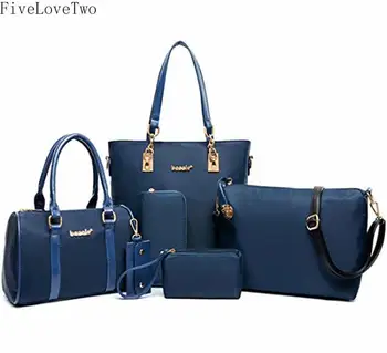 FiveloveTwo Women Ladies 6 Pcs Handbag Set Hobo Top Handle Bag Totes Satchels Crossbody Shoulder Purse Clutch 
FiveloveTwo Women Ladies 6 Pcs Handbag Set Hobo Top Handle Bag Totes Satchels Crossbody Shoulder Purse Clutch