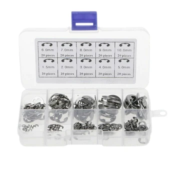 200Pcs Stainless Steel E Clip Washer Assortment Kit Circlip Retaining Ring for Shaft Fastener M1.5-M10
200Pcs Stainless Steel E Clip Washer Assortment Kit Circlip Retaining Ring for Shaft Fastener M1.5-M10
