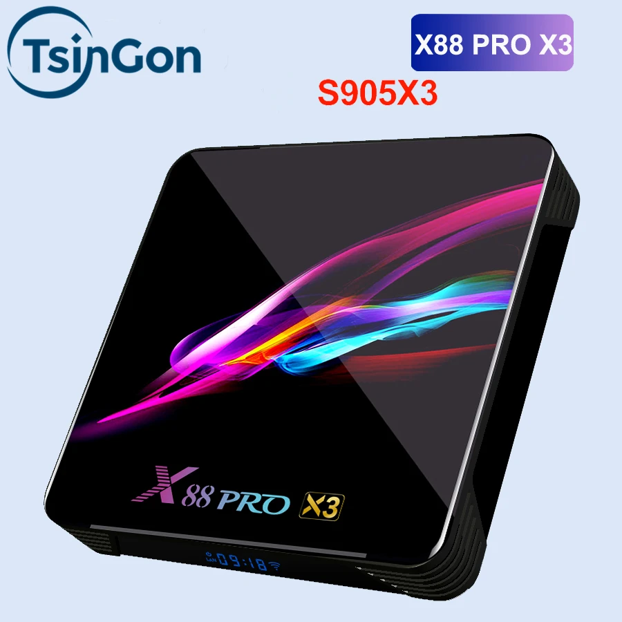 TyinGon X88 PRO X3 inteligente Android TV Box Android 9,0 Amlogic S905X3 Set top Box 4K 4GB RAM 128G/64G/32G ROM 8K reproductor
TyinGon X88 PRO X3 inteligente Android TV Box Android 9,0 Amlogic S905X3 Set top Box 4K 4GB RAM 128G/64G/32G ROM 8K reproductor