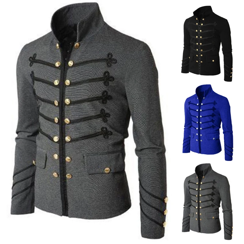Men Vintage Military Jacket with Embroidered Buttons Solid Color Top Retro Uniform Knit Cardigan Long Sleeve Coat Male Clothing
Men Vintage Military Jacket with Embroidered Buttons Solid Color Top Retro Uniform Knit Cardigan Long Sleeve Coat Male Clothing