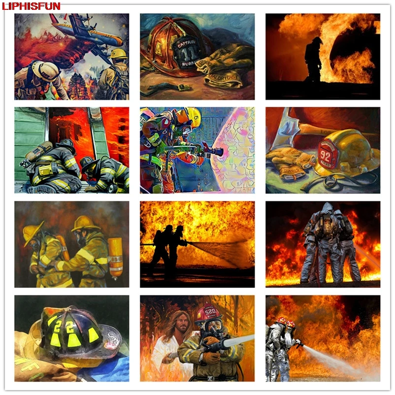 LIPHISFUN Handmade Cross Stitch Embroidery Diamond Painting Full Drill Home Decor Wallpaper Square/round firefighters fire water 
LIPHISFUN Handmade Cross Stitch Embroidery Diamond Painting Full Drill Home Decor Wallpaper Square/round firefighters fire water