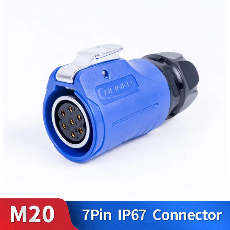 Outdoor M20 7Pin Waterproof Connector Industrial Circular Copper Gold Pating Pins Plug Deutsch Automotive Electric Connecter |