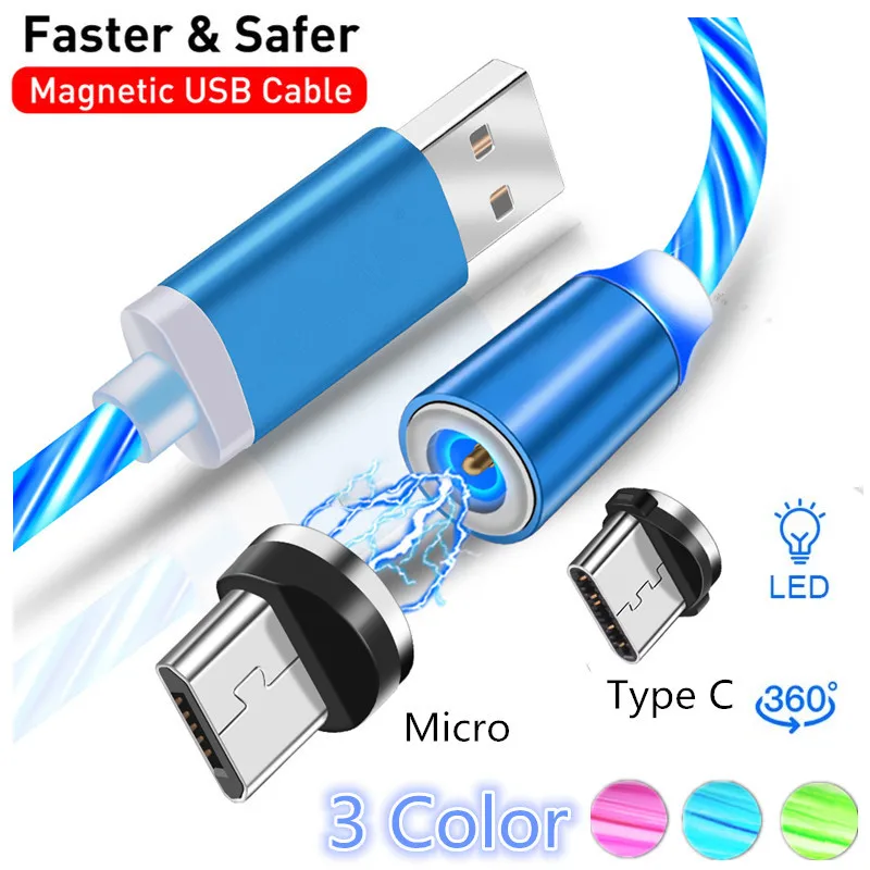 Магнитный usb-кабель для быстрой зарядки micro USB type-c Iphone huawei mate 30 pro 20 10 lite P8 P9 P10 y9 prime