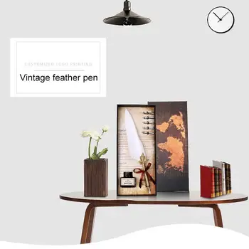 Feather Quill Pen Antique School Supplies Stationery Gift Drawing Refill Ink 15ML Smooth Creative with Box Writing Office
Feather Quill Pen Antique School Supplies Stationery Gift Drawing Refill Ink 15ML Smooth Creative with Box Writing Office