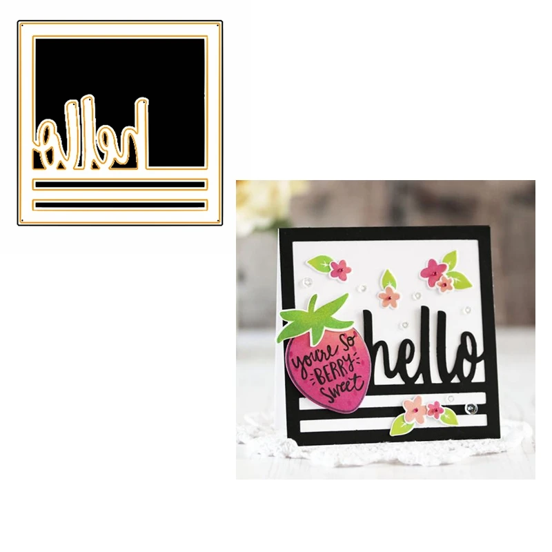 Cutting Dies Words Hello Greeting Frame Stencil For Crafts Paper Cards Making Album Scrapbooking Embossing Template 2019
Cutting Dies Words Hello Greeting Frame Stencil For Crafts Paper Cards Making Album Scrapbooking Embossing Template 2019