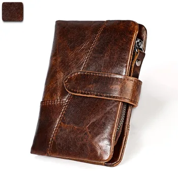 Rfid Crazy Horse Leather Wallet Short walet Buckle wallets for men portomonee Man Credit Business Card vallet Coin Purse portfel
Rfid Crazy Horse Leather Wallet Short walet Buckle wallets for men portomonee Man Credit Business Card vallet Coin Purse portfel