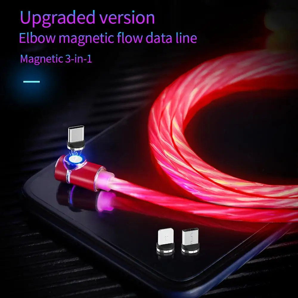 Right Angle 360 Degree 2.1A Fast Magnetic LED Charging Cable Magnet Cord For XS/X/XR/7 Micro USB/ Type-C/ 3in1 for Smartphone
Right Angle 360 Degree 2.1A Fast Magnetic LED Charging Cable Magnet Cord For XS/X/XR/7 Micro USB/ Type-C/ 3in1 for Smartphone