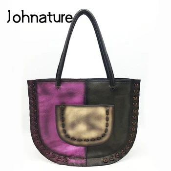Johnature Women Bag 2020 New Retro Genuine Leather Shoulder Bags Large Capacity Handmade Cowhide Handbag Female Casual Tote
Johnature Women Bag 2020 New Retro Genuine Leather Shoulder Bags Large Capacity Handmade Cowhide Handbag Female Casual Tote