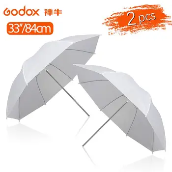 2pcs GODOX 84cm 33" Photography Photo Pro Studio Soft Translucent White Diffuser Umbrella for Studio Flash Lamp Lighting
2pcs GODOX 84cm 33" Photography Photo Pro Studio Soft Translucent White Diffuser Umbrella for Studio Flash Lamp Lighting