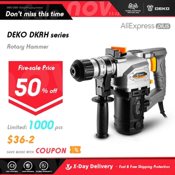 DEKO DKRH26LD4/DKRH32LD5 Multifunctional Rotary Hammer with BMC and Accessories Electric Demolition Hammer Impact Drill
DEKO DKRH26LD4/DKRH32LD5 Multifunctional Rotary Hammer with BMC and Accessories Electric Demolition Hammer Impact Drill